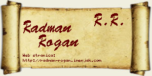 Radman Rogan vizit kartica